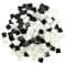 Oceanside Compatible™ Small Black and White Mosaic Stained Glass Squares, 8oz.